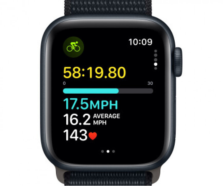 Apple Watch SE 2 40mm Midnight Aluminum Case with Midnight Sport Loop (MRE03) 2023